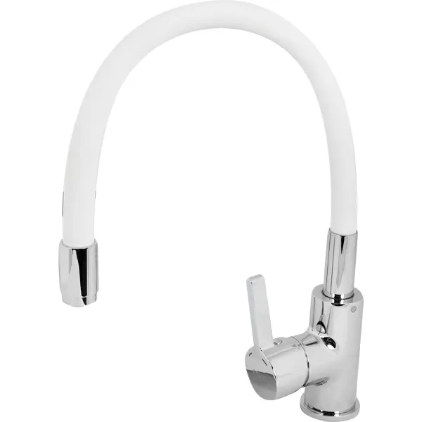 Смеситель для кухни Esko Coralli общая высота 40 см цвет хром/белый