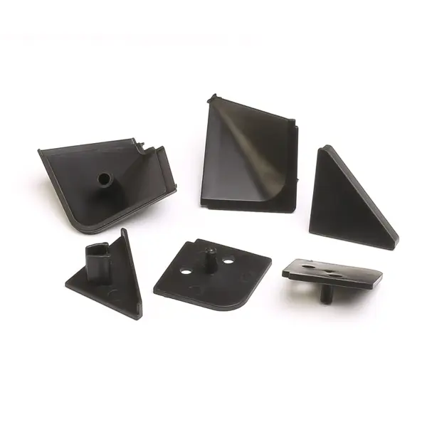 Заглушка для плинтуса 14x8 см ПВХ цвет чёрный 6 шт